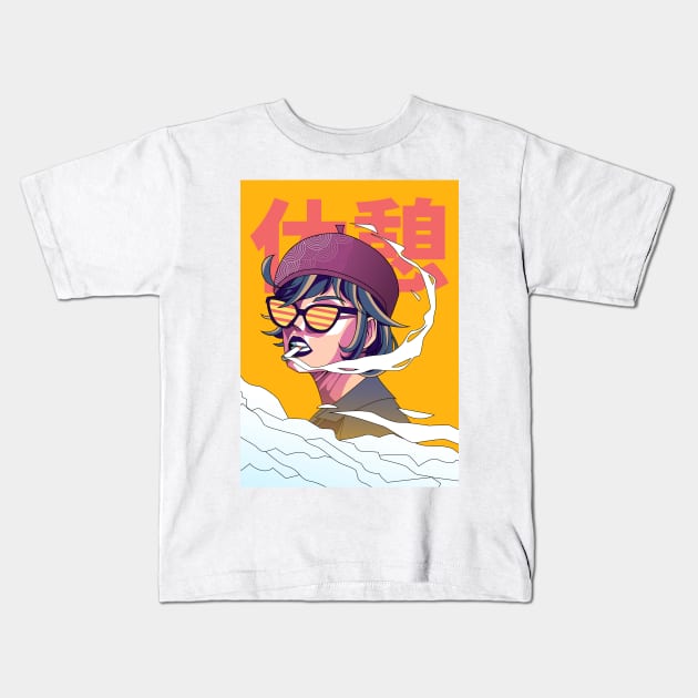 Aesthetics Pop Retrowave Kids T-Shirt by AwHM17